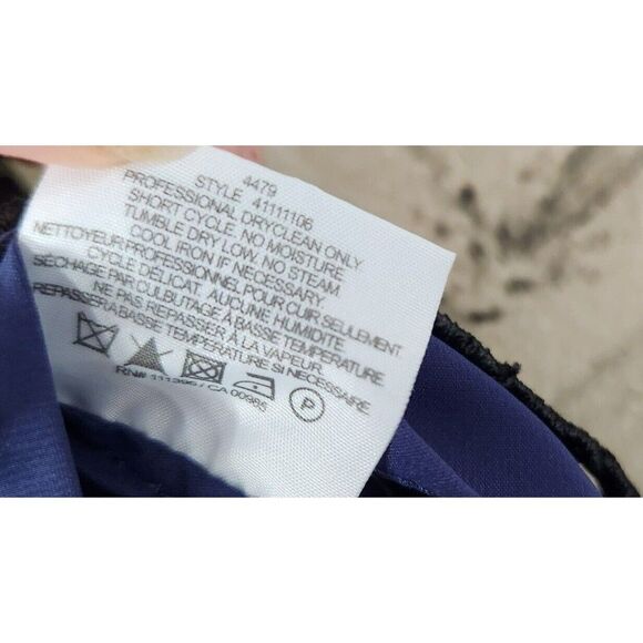 Tory Burch Womens Size 4 Solid Blue 100% Silk Tank Top Black Overlay Polyester - Picture 10 of 11